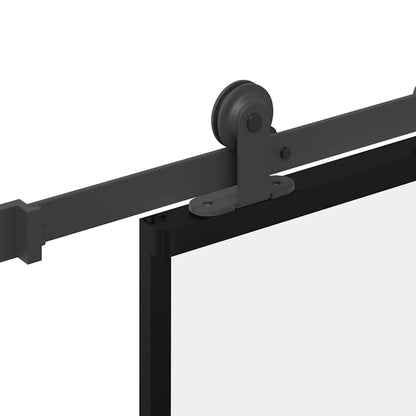 vidaXL Sliding Door with Hardware Set 76x205 cm ESG Glass&Aluminium