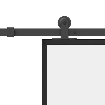 vidaXL Sliding Door with Hardware Set 76x205 cm ESG Glass&Aluminium