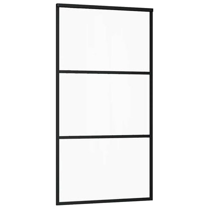 vidaXL Sliding Door with Hardware Set 102x205 cm ESG Glass&Aluminium