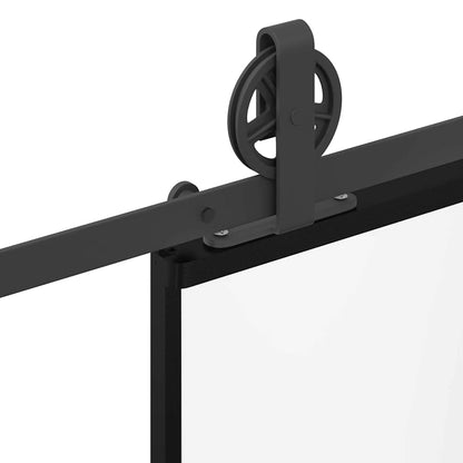 vidaXL Sliding Door with Hardware Set 102x205 cm ESG Glass&Aluminium