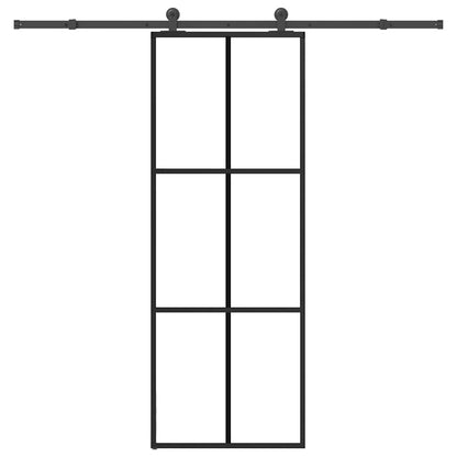 vidaXL Sliding Door with Hardware Set 76x205 cm ESG Glass&Aluminium