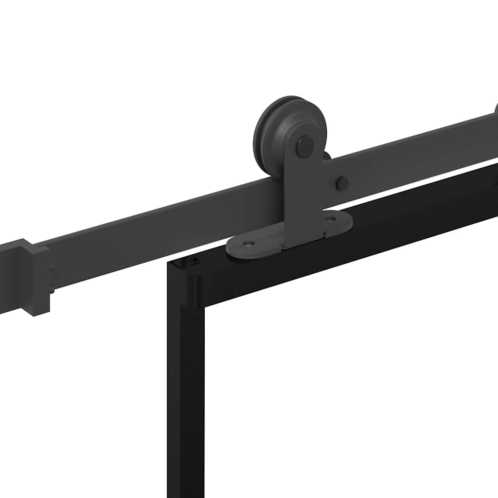 vidaXL Sliding Door with Hardware Set 76x205 cm ESG Glass&Aluminium