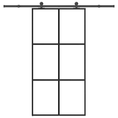 vidaXL Sliding Door with Hardware Set 102x205 cm ESG Glass&Aluminium