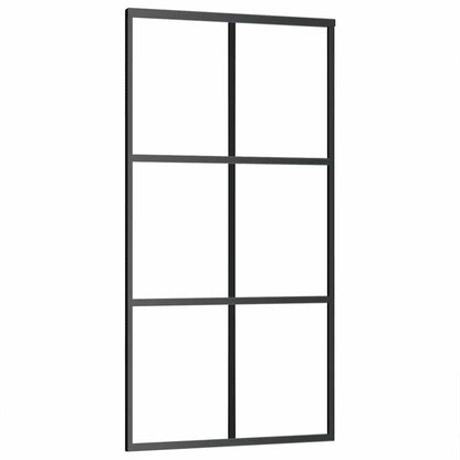 vidaXL Sliding Door with Hardware Set 102x205 cm ESG Glass&Aluminium
