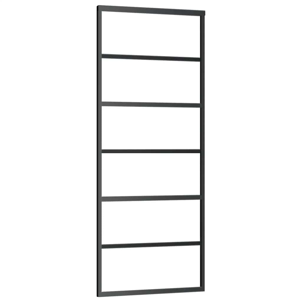 vidaXL Sliding Door with Hardware Set 76x205 cm ESG Glass&Aluminium