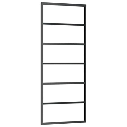 vidaXL Sliding Door with Hardware Set 76x205 cm ESG Glass&Aluminium