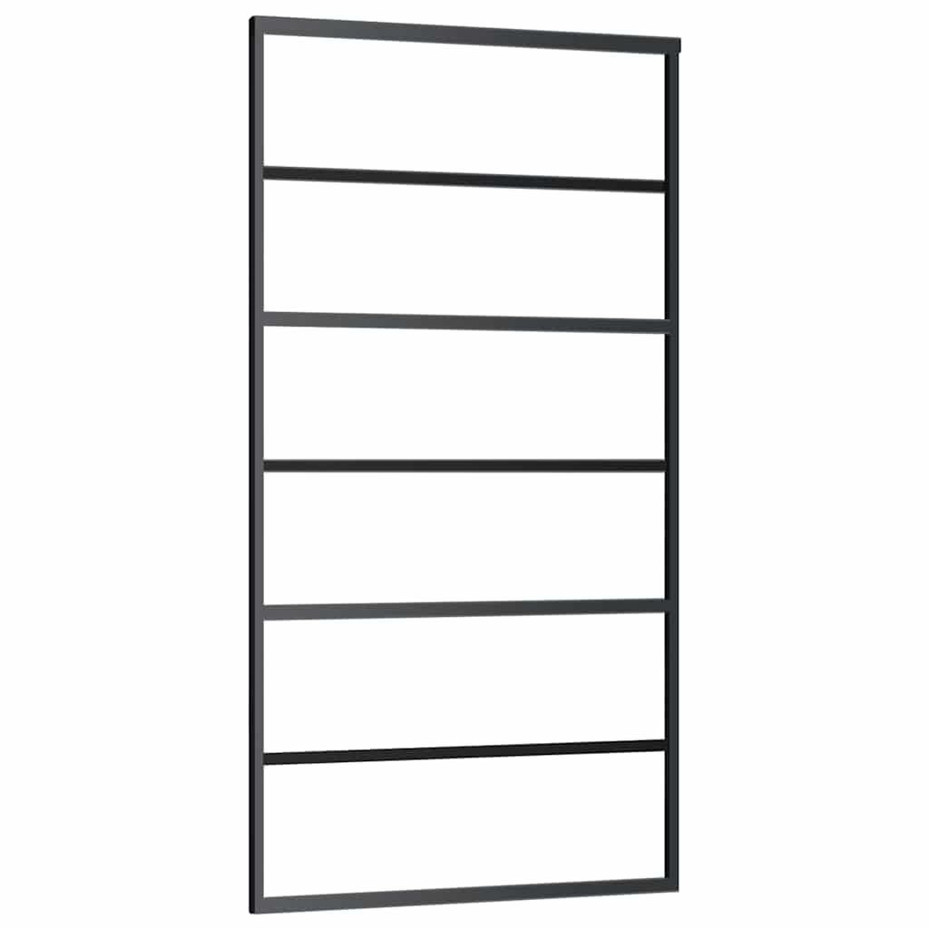 vidaXL Sliding Door with Hardware Set 102x205 cm ESG Glass&Aluminium