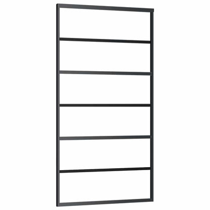 vidaXL Sliding Door with Hardware Set 102x205 cm ESG Glass&Aluminium