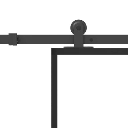 vidaXL Sliding Door with Hardware Set 102x205 cm ESG Glass&Aluminium