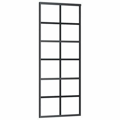 vidaXL Sliding Door with Hardware Set 76x205 cm ESG Glass&Aluminium