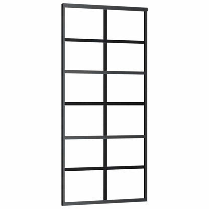 vidaXL Sliding Door with Hardware Set 90x205 cm ESG Glass&Aluminium