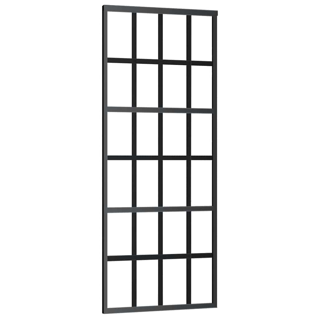vidaXL Sliding Door with Hardware Set 76x205 cm ESG Glass&Aluminium