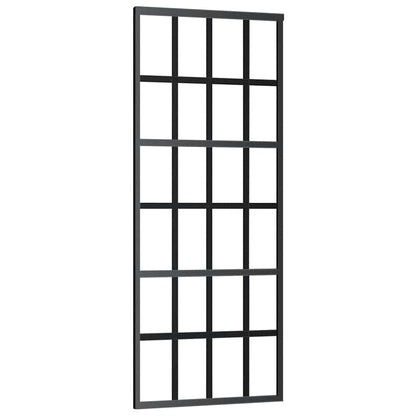 vidaXL Sliding Door with Hardware Set 76x205 cm ESG Glass&Aluminium