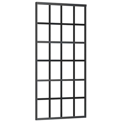 vidaXL Sliding Door with Hardware Set 90x205 cm ESG Glass&Aluminium
