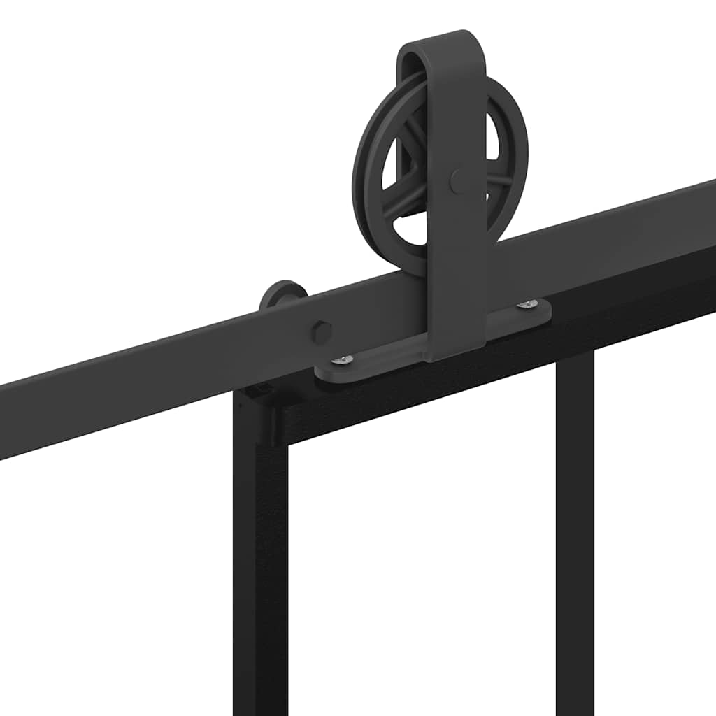 vidaXL Sliding Door with Hardware Set 90x205 cm ESG Glass&Aluminium