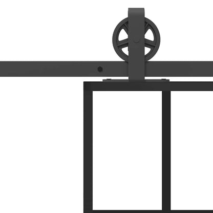 vidaXL Sliding Door with Hardware Set 90x205 cm ESG Glass&Aluminium
