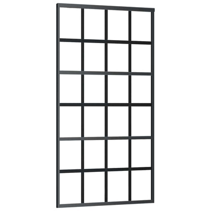 vidaXL Sliding Door with Hardware Set 102x205 cm ESG Glass&Aluminium