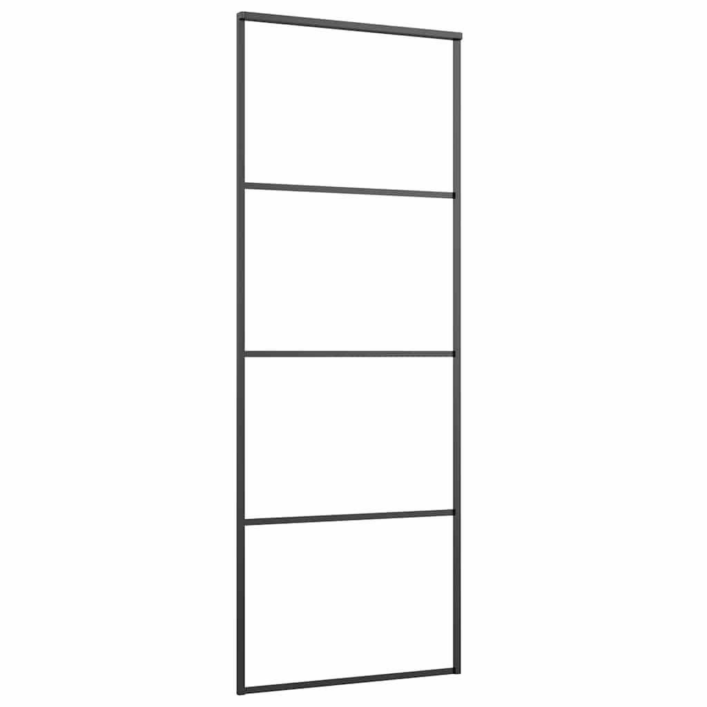 vidaXL Sliding Door with Hardware Set 76x205 cm ESG Glass&Aluminium
