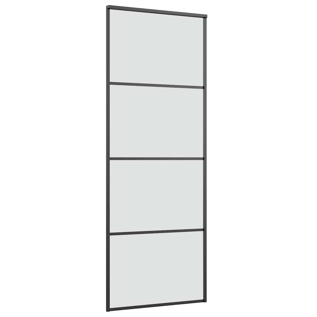 vidaXL Sliding Door with Hardware Set 76x205 cm ESG Glass&Aluminium