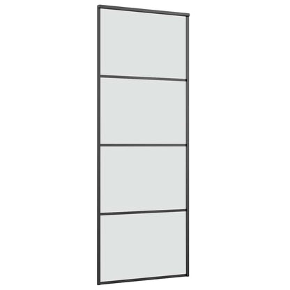 vidaXL Sliding Door with Hardware Set 76x205 cm ESG Glass&Aluminium