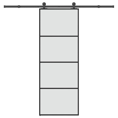 vidaXL Sliding Door with Hardware Set 76x205 cm ESG Glass&Aluminium