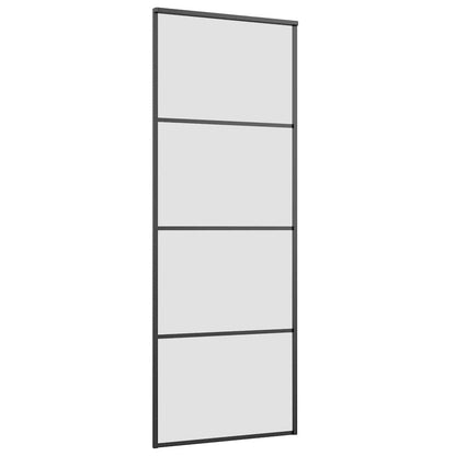 vidaXL Sliding Door with Hardware Set 76x205 cm ESG Glass&Aluminium