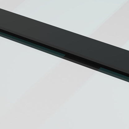 vidaXL Sliding Door with Hardware Set 90x205 cm ESG Glass&Aluminium