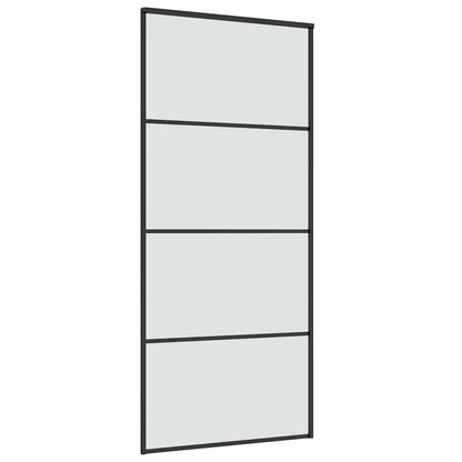 vidaXL Sliding Door with Hardware Set 90x205 cm ESG Glass&Aluminium
