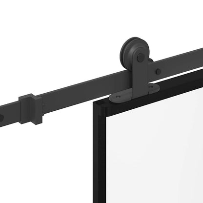 vidaXL Sliding Door with Hardware Set 102,5x205 cm ESG Glass&Aluminium