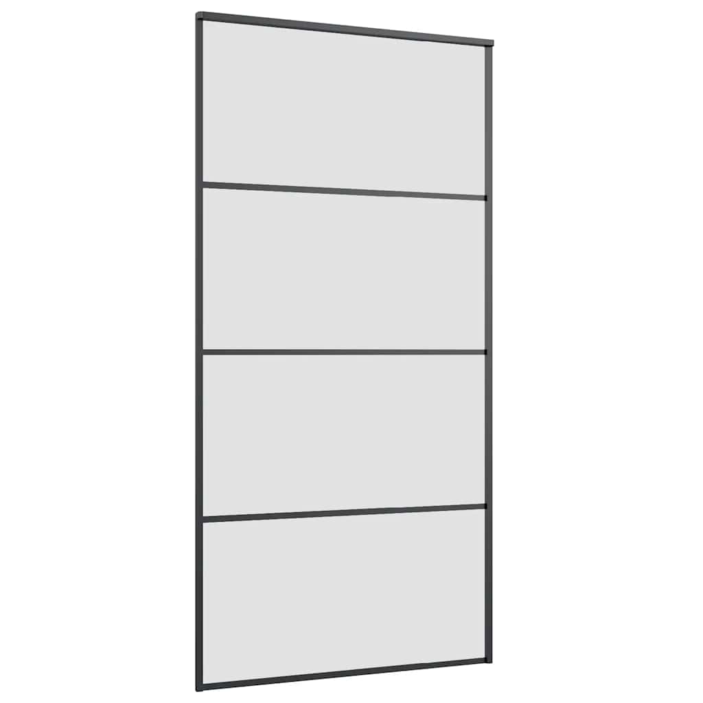 vidaXL Sliding Door with Hardware Set 102,5x205 cm ESG Glass&Aluminium