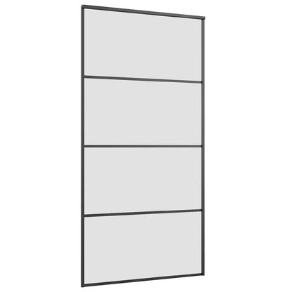 vidaXL Sliding Door with Hardware Set 102,5x205 cm ESG Glass&Aluminium