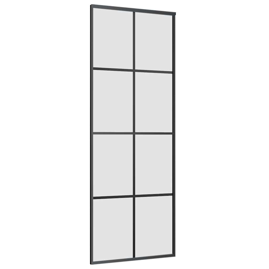 vidaXL Sliding Door with Hardware Set 76x205 cm ESG Glass&Aluminium