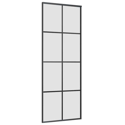 vidaXL Sliding Door with Hardware Set 76x205 cm ESG Glass&Aluminium