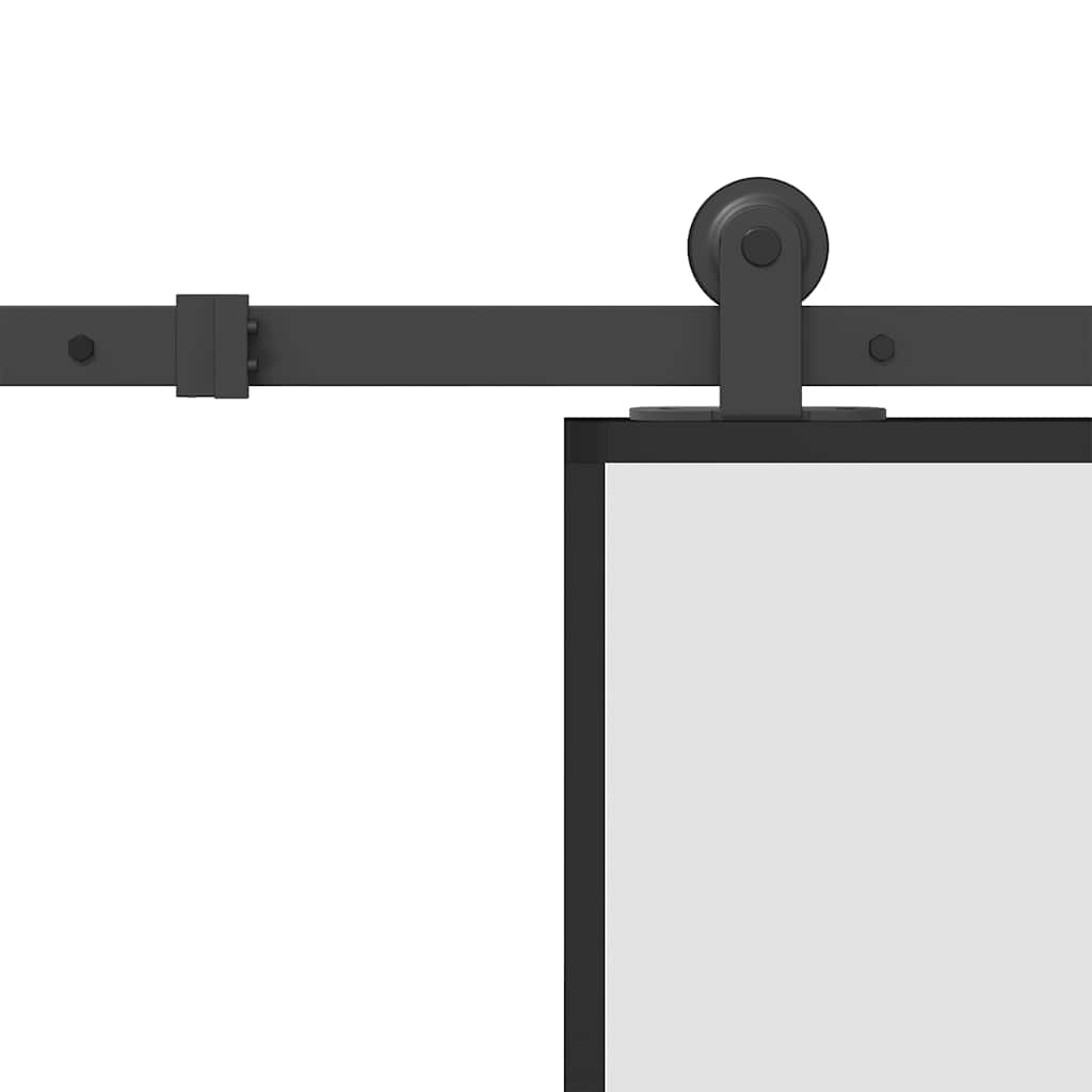 vidaXL Sliding Door with Hardware Set 76x205 cm ESG Glass&Aluminium