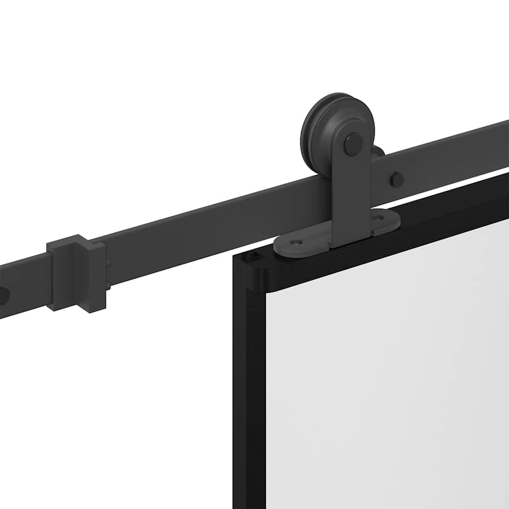 vidaXL Sliding Door with Hardware Set 76x205 cm ESG Glass&Aluminium