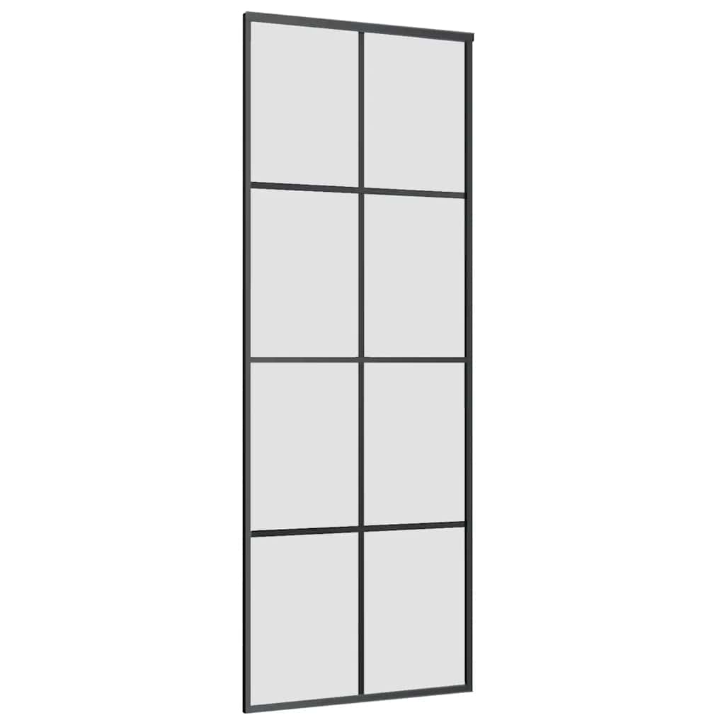 vidaXL Sliding Door with Hardware Set 76x205 cm ESG Glass&Aluminium