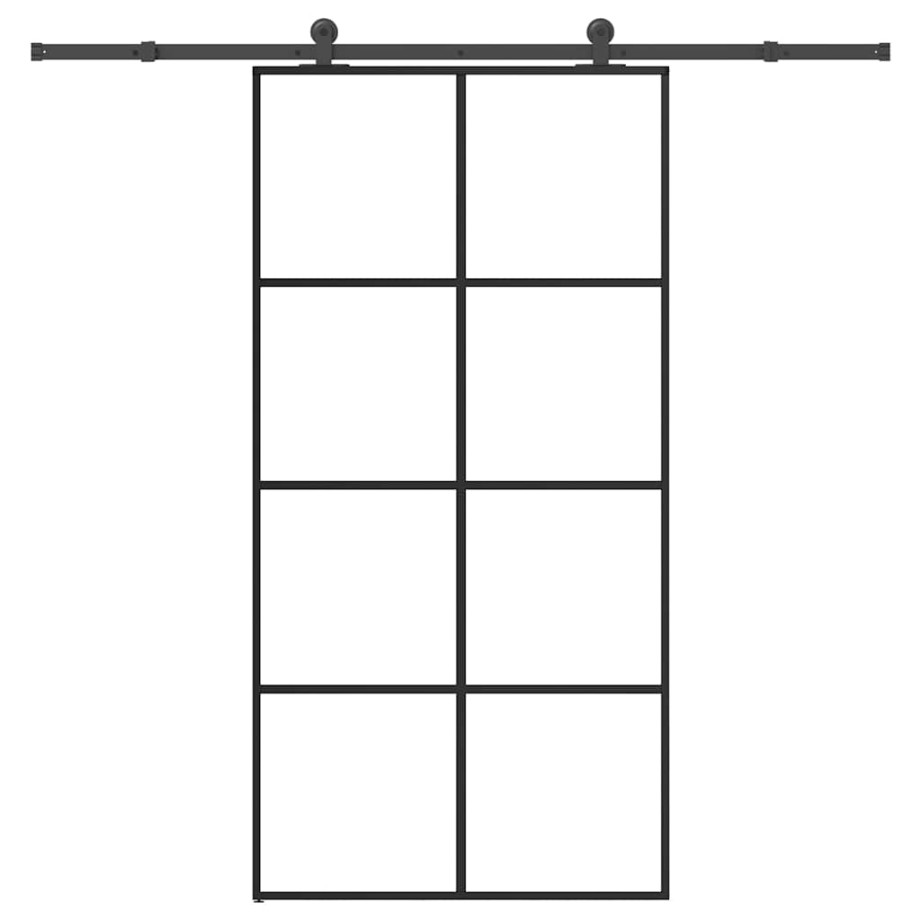 vidaXL Sliding Door with Hardware Set 102,5x205 cm ESG Glass&Aluminium