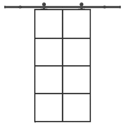 vidaXL Sliding Door with Hardware Set 102,5x205 cm ESG Glass&Aluminium