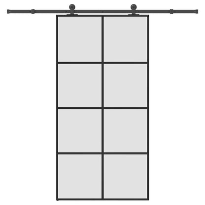 vidaXL Sliding Door with Hardware Set 102,5x205 cm ESG Glass&Aluminium