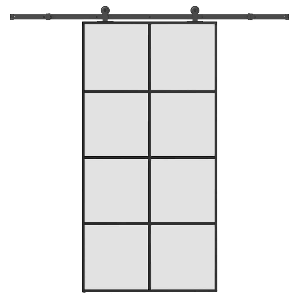 vidaXL Sliding Door with Hardware Set 102,5x205 cm ESG Glass&Aluminium
