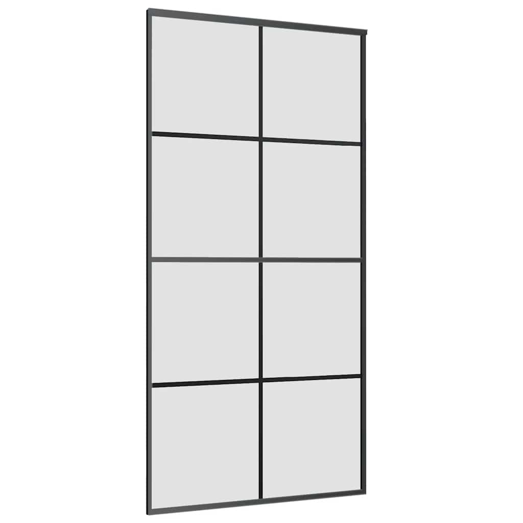 vidaXL Sliding Door with Hardware Set 102,5x205 cm ESG Glass&Aluminium
