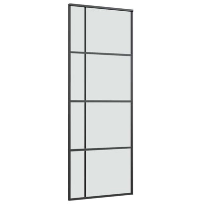 vidaXL Sliding Door with Hardware Set 76x205 cm ESG Glass&Aluminium