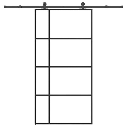 vidaXL Sliding Door with Hardware Set 102,5x205 cm ESG Glass&Aluminium