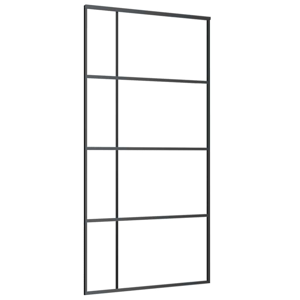 vidaXL Sliding Door with Hardware Set 102,5x205 cm ESG Glass&Aluminium