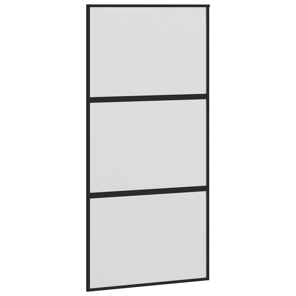 vidaXL Sliding Door with Hardware Set 102,5x205 cm Tempered Glass&Aluminium