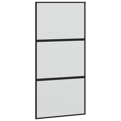 vidaXL Sliding Door with Hardware Set 102,5x205 cm Tempered Glass&Aluminium