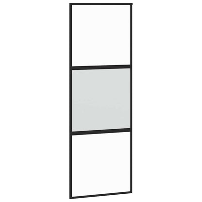 vidaXL Sliding Door with Hardware Set 76x205 cm Tempered Glass&Aluminium