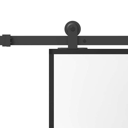 vidaXL Sliding Door with Hardware Set 76x205 cm Tempered Glass&Aluminium