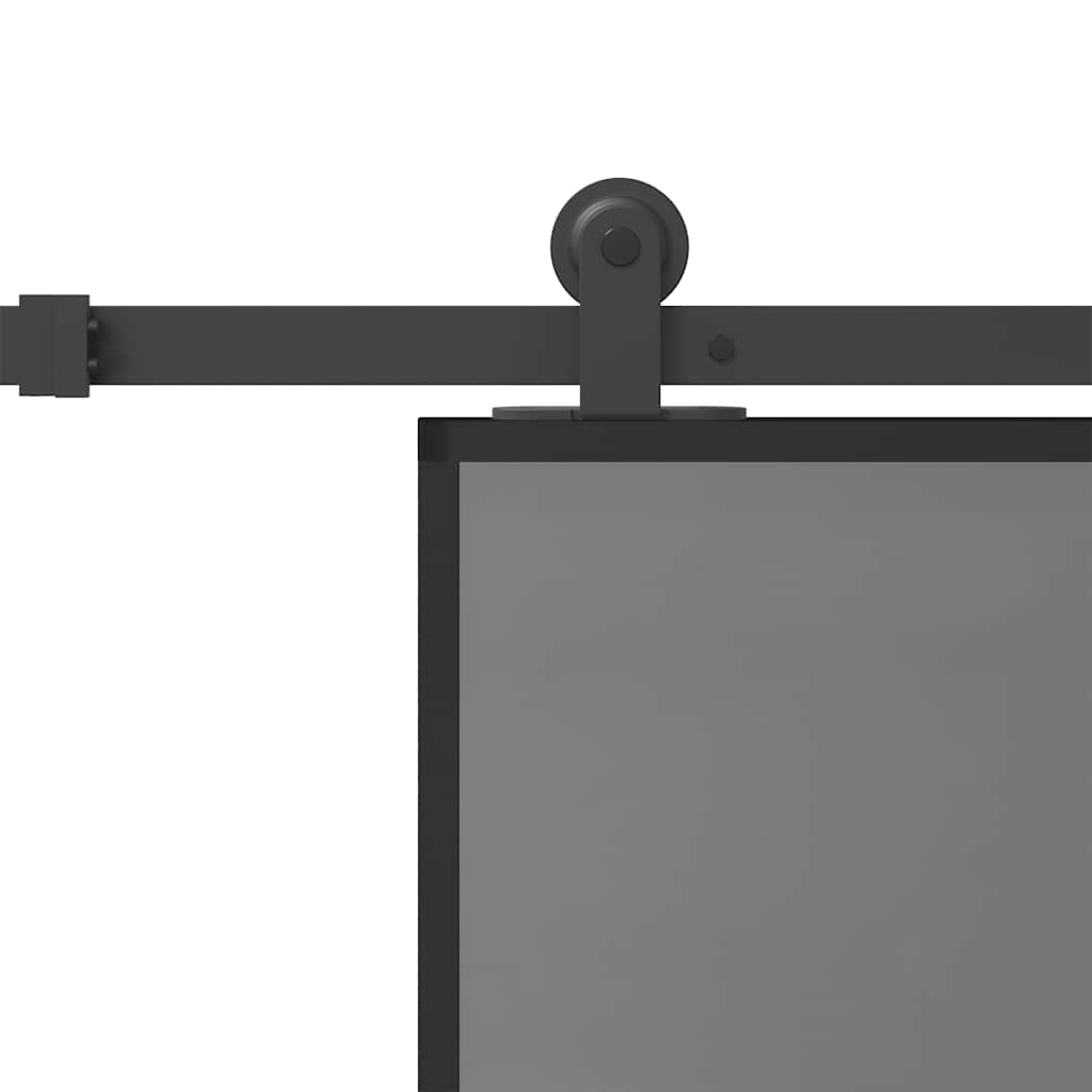 vidaXL Sliding Door with Hardware Set 76x205 cm Tempered Glass&Aluminium
