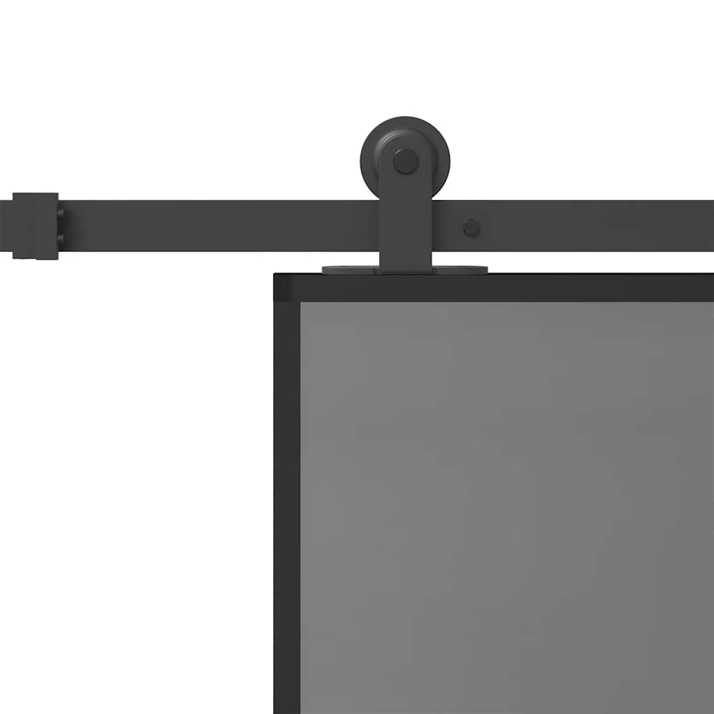 vidaXL Sliding Door with Hardware Set 76x205 cm Tempered Glass&Aluminium